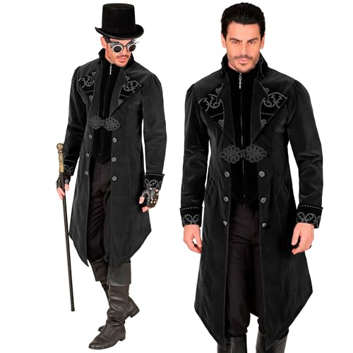 W WIDMANN MILANO Party Fashion - Gothik Mantel für Herren aus Samt, Steampunk Frack, für Karneval, Halloween, Cosplay von W WIDMANN MILANO Party Fashion