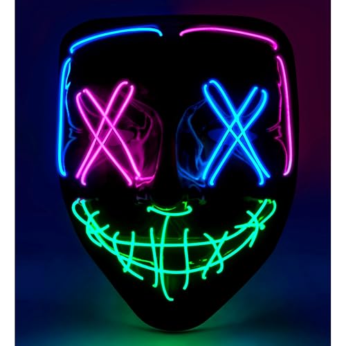 W WIDMANN MILANO Party Fashion - Gruselige LED Maske, leuchtendes Gesicht, Psychopath, Dämon, Halloween W WIDMANN MILANO Party Fashion - Gruselige LED Maske, leuchtendes Gesicht, Psychopath, Dämon, Halloween von W WIDMANN MILANO Party Fashion