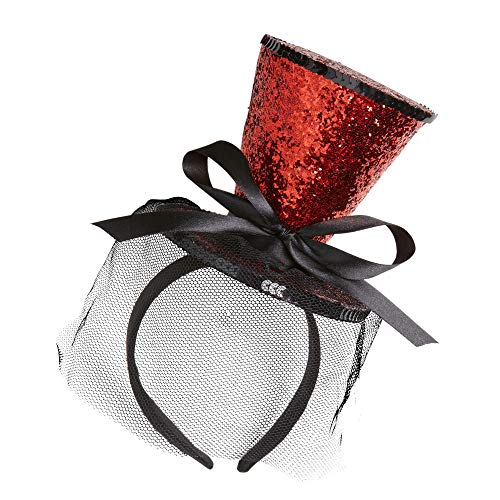 W WIDMANN MILANO Party Fashion - Haarreif Mini Zylinder Glitter, mit Schleife und Schleier, Hut, Accessoire, Karneval W WIDMANN MILANO Party Fashion - Haarreif Mini Zylinder Glitter, mit Schleife und Schleier, Hut, Accessoire, Karneval von W WIDMANN MILANO Party Fashion