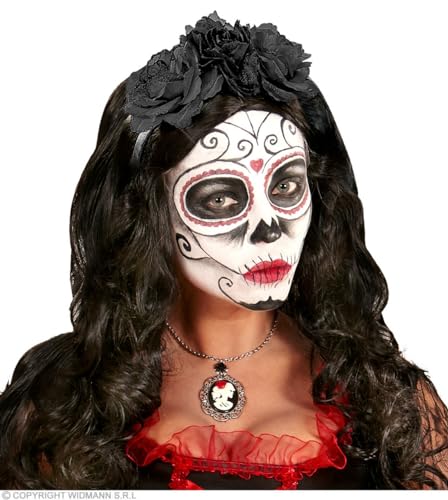 W WIDMANN MILANO Party Fashion - Haarreif mit schwarzen Rosen, Tag der Toten Accessoire, Halloween, Karneval von W WIDMANN MILANO Party Fashion