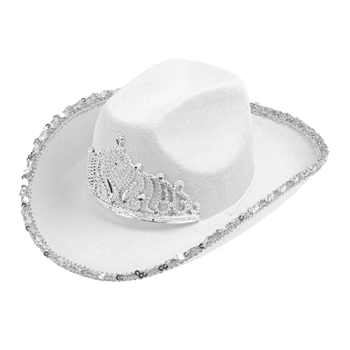 W WIDMANN MILANO Party Fashion - Hut Cowgirl oder Cowboy, mit Tiara, für Erwachsene, Accessoire Karneval, Junggesellenabschied von W WIDMANN MILANO Party Fashion