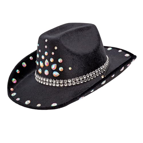 W WIDMANN MILANO Party Fashion - Hut Cowgirl oder Cowboy mit Diamanten, für Erwachsene, Accessoire Karneval, Junggesellenabschied von W WIDMANN MILANO Party Fashion