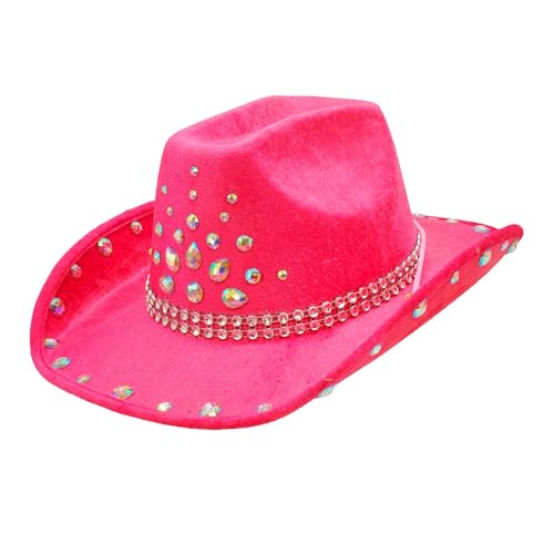 W WIDMANN MILANO Party Fashion - Hut Cowgirl oder Cowboy mit Diamanten, für Erwachsene, Accessoire Karneval, Junggesellenabschied von W WIDMANN MILANO Party Fashion