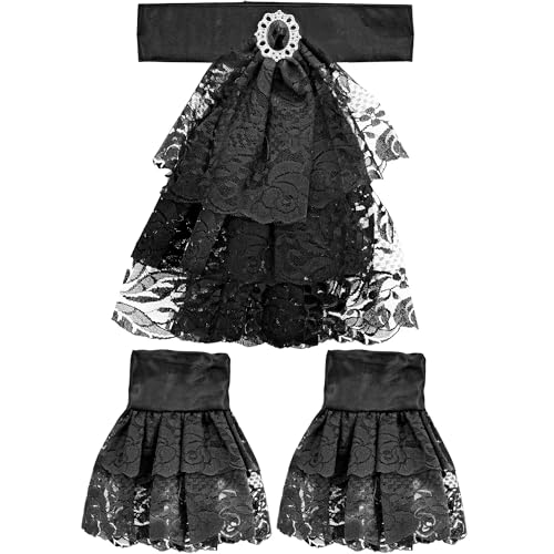 W WIDMANN MILANO Party Fashion - Jabot aus Spitze, mit 2 Manschetten, Accessoire Set, Zubehör für Kostüme zu Karneval W WIDMANN MILANO Party Fashion - Jabot aus Spitze, mit 2 Manschetten, Accessoire Set, Zubehör für Kostüme zu Karneval von W WIDMANN MILANO Party Fashion
