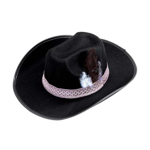 W WIDMANN MILANO Party Fashion - Kinder Cowboyhut für Karneval, Western Hut mit Federn, Kostüm Accessoire W WIDMANN MILANO Party Fashion - Kinder Cowboyhut für Karneval, Western Hut mit Federn, Kostüm Accessoire von W WIDMANN MILANO Party Fashion