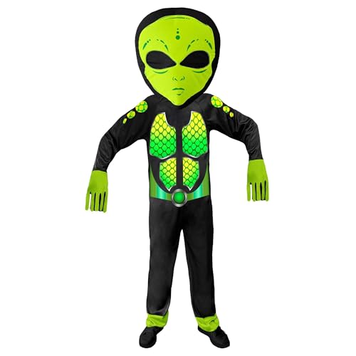 W WIDMANN MILANO Party Fashion - Kinderkostüm Alien, Overall mit Riesenmaske, Außerirdischer, Weltraum W WIDMANN MILANO Party Fashion - Kinderkostüm Alien, Overall mit Riesenmaske, Außerirdischer, Weltraum von WIDMANN