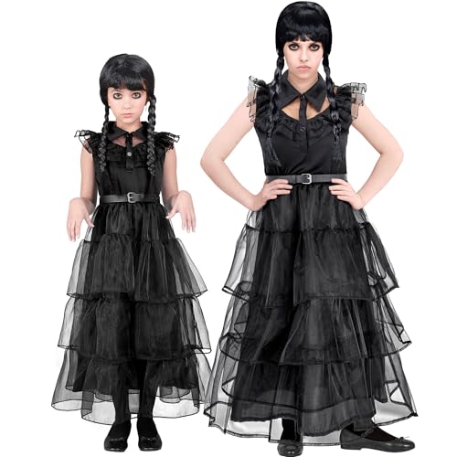 W WIDMANN MILANO Party Fashion - Kinderkostüm Dark Girl, Kleid, Wednesday, Halloween Verkleidung W WIDMANN MILANO Party Fashion - Kinderkostüm Dark Girl, Kleid, Wednesday, Halloween Verkleidung von W WIDMANN MILANO Party Fashion