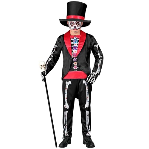 W WIDMANN MILANO Party Fashion - Kinderkostüm Dia de los Muertos, Set mit Maske, Frack, Hose und Hut für Halloween W WIDMANN MILANO Party Fashion - Kinderkostüm Dia de los Muertos, Set mit Maske, Frack, Hose und Hut für Halloween von W WIDMANN MILANO Party Fashion