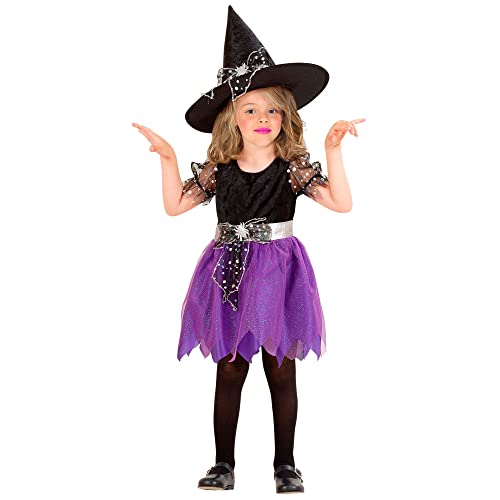 W WIDMANN MILANO Party Fashion - Kinderkostüm Hexe, Kleid, Hexenhut, Magierin, Märchen, Faschingskostüme von WIDMANN