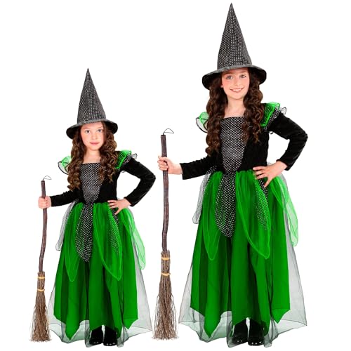 W WIDMANN MILANO Party Fashion - Kinderkostüm Hexe, bodenlanges Kleid und Hexenhut, Magierin, Zauberer, Märchen Kostüm W WIDMANN MILANO Party Fashion - Kinderkostüm Hexe, bodenlanges Kleid und Hexenhut, Magierin, Zauberer, Märchen Kostüm von W WIDMANN MILANO Party Fashion