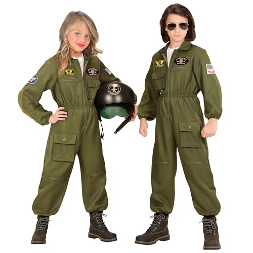 W WIDMANN MILANO Party Fashion - Kinderkostüm Kampfjetpilot, Overall, Pilot, Uniform, Faschingskostüme von W WIDMANN MILANO Party Fashion