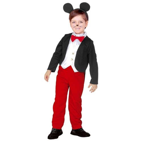 W WIDMANN MILANO Party Fashion - Kinderkostüm Maus, Frack mit Weste, Hose, Fliege, Ohren, Tierkostüm für Karneval von WIDMANN MILANO PARTY FASHION