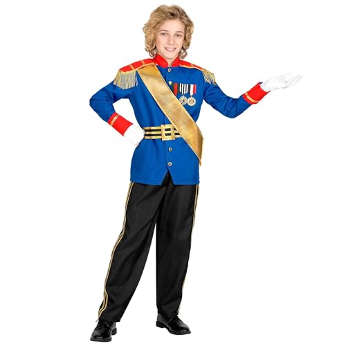 Widmann - Kinderkostüm Prinz Charming, mit Jackett, Hose, Gürtel und Schärpe, Karneval, Mottoparty von W WIDMANN MILANO Party Fashion