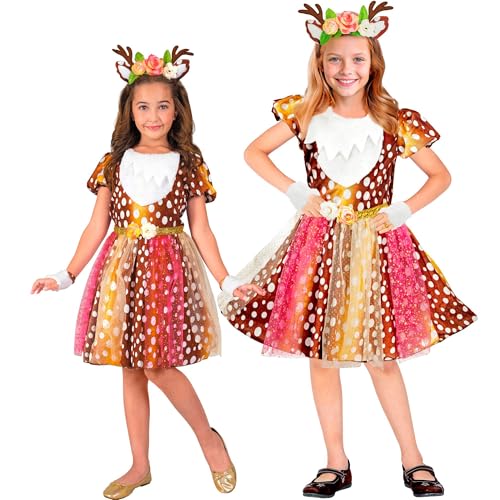 W WIDMANN MILANO Party Fashion - Kinderkostüm Reh, Tierkostüm für Mädchen mit Kleid, Haarreif und Handschuhe, für Karneval, Mottopartys W WIDMANN MILANO Party Fashion - Kinderkostüm Reh, Tierkostüm für Mädchen mit Kleid, Haarreif und Handschuhe, für Karneval, Mottopartys von W WIDMANN MILANO Party Fashion