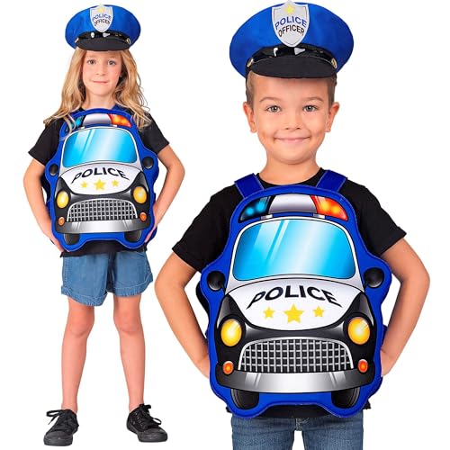 W WIDMANN MILANO Party Fashion 21436 Kinderkostüm Set Beruf, Unisex-Kinder, Blau-Polizist, 113 cm W WIDMANN MILANO Party Fashion 21436 Kinderkostüm Set Beruf, Unisex-Kinder, Blau-Polizist, 113 cm von W WIDMANN MILANO Party Fashion