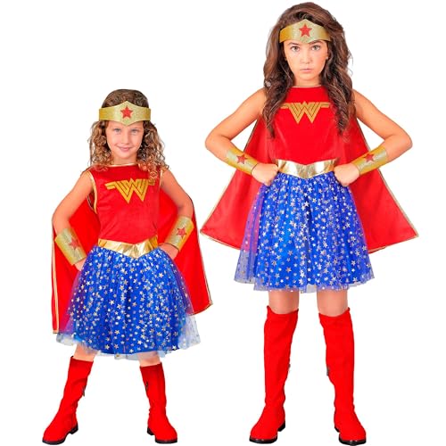 W WIDMANN MILANO Party Fashion - Kinderkostüm Set Comic Superheldin, Kleid mit Umhang, für Karneval, Mottoparty W WIDMANN MILANO Party Fashion - Kinderkostüm Set Comic Superheldin, Kleid mit Umhang, für Karneval, Mottoparty von W WIDMANN MILANO Party Fashion