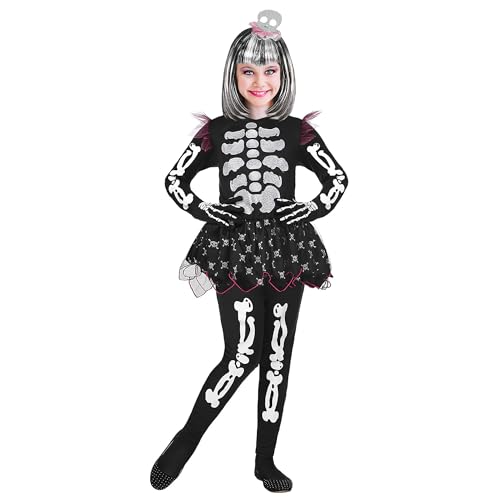 W WIDMANN MILANO Party Fashion - Kinderkostüm Skelett, Bluse mit Tutu, Hose, Kopfbedeckung, Halloween W WIDMANN MILANO Party Fashion - Kinderkostüm Skelett, Bluse mit Tutu, Hose, Kopfbedeckung, Halloween von W WIDMANN MILANO Party Fashion