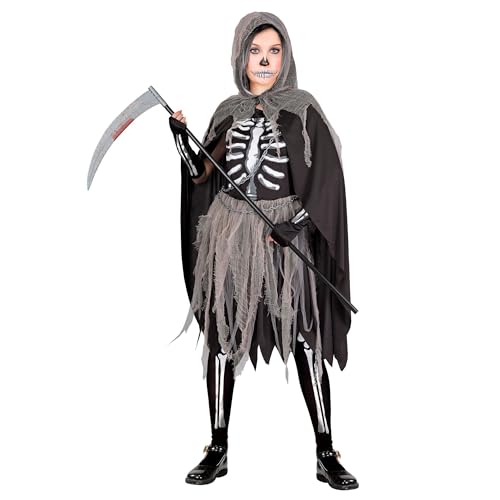 W WIDMANN MILANO Party Fashion - Kinderkostüm Skelett, Kleid, Sensenfrau, Grim Reaper, Halloween Verkleidung W WIDMANN MILANO Party Fashion - Kinderkostüm Skelett, Kleid, Sensenfrau, Grim Reaper, Halloween Verkleidung von W WIDMANN MILANO Party Fashion