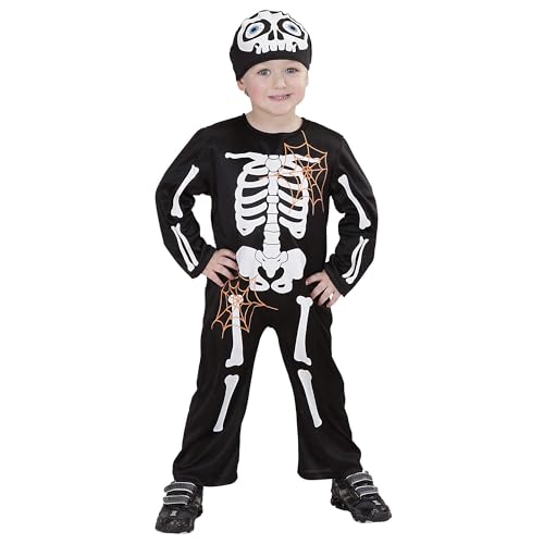 W WIDMANN MILANO Party Fashion - Kinderkostüm Skelett, Overall, Kopfbedeckung, Halloween Verkleidung W WIDMANN MILANO Party Fashion - Kinderkostüm Skelett, Overall, Kopfbedeckung, Halloween Verkleidung von W WIDMANN MILANO Party Fashion