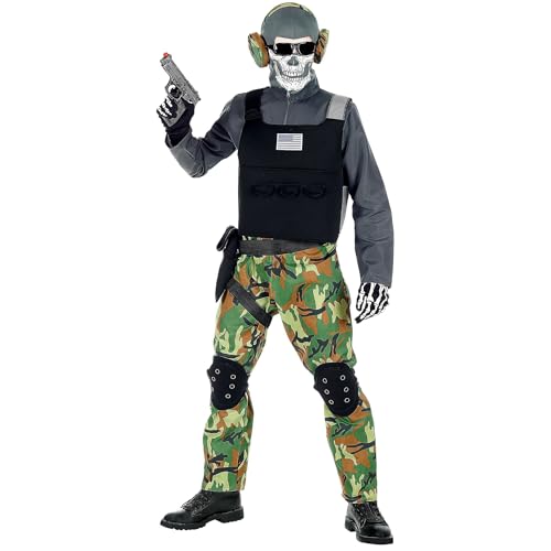 W WIDMANN MILANO Party Fashion - Kinderkostüm Skelett Soldat, Uniform, Militär Verkleidung W WIDMANN MILANO Party Fashion - Kinderkostüm Skelett Soldat, Uniform, Militär Verkleidung von W WIDMANN MILANO Party Fashion
