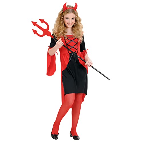 W WIDMANN MILANO Party Fashion - Kinderkostüm Teufel, Kleid, Faschingskostüme Kinder für Halloween und Karneval, Satan, Hölle von W WIDMANN MILANO Party Fashion