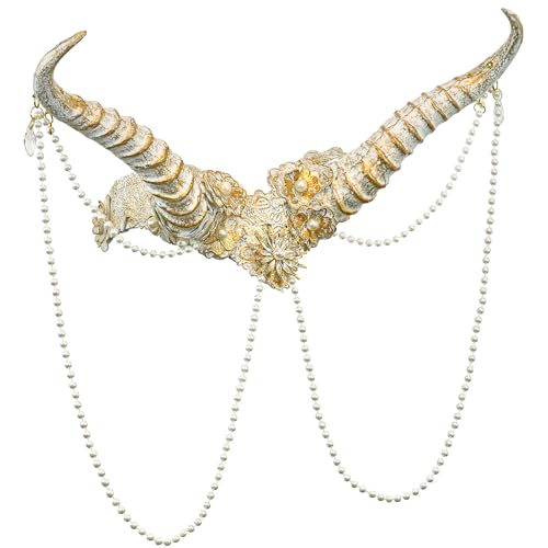 W WIDMANN MILANO Party Fashion - Kopfschmuck mit Hörnern, Blumenapplikationen und Perlen, Accessoire für Karneval, Cosplay W WIDMANN MILANO Party Fashion - Kopfschmuck mit Hörnern, Blumenapplikationen und Perlen, Accessoire für Karneval, Cosplay von W WIDMANN MILANO Party Fashion