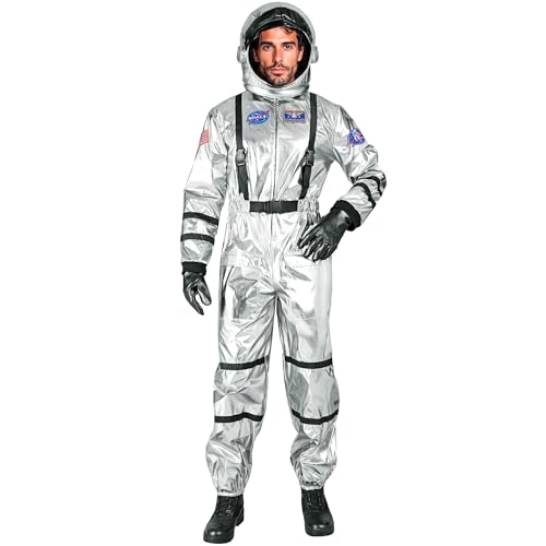 W WIDMANN MILANO Party Fashion - Kostüm Astronaut für Herren, Raumanzug mit Helm, Weltall Overall, Raumfahrer, Karnevalskostüme von W WIDMANN MILANO Party Fashion