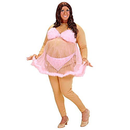 W WIDMANN MILANO Party Fashion - Kostüm Dicke Stripteasetänzerin, gepolstertes Kostüm, Slip, Babydoll, Karneval, Mottoparty von WIDMANN MILANO PARTY FASHION