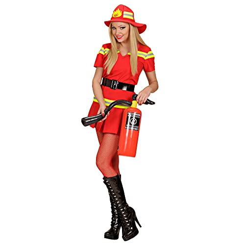 W WIDMANN MILANO Party Fashion - Kostüm Feuerwehrfrau, Kleid, Gürtel und Helm, Karneval, Mottoparty von WIDMANN MILANO PARTY FASHION