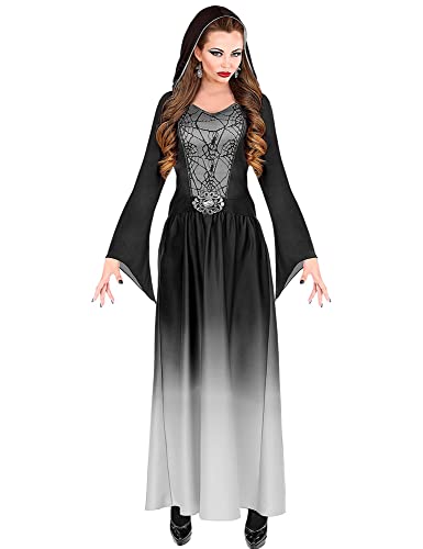 W WIDMANN MILANO Party Fashion - Kostüm Gothic Lady, Kleid mit Kapuze, Dämon, Vampir, Halloween von WIDMANN