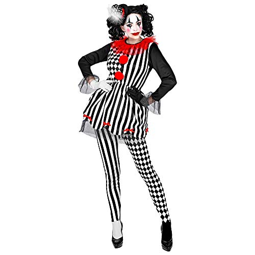 W WIDMANN MILANO Party Fashion 08009 Kostüm Horror Harlekin, Damen, Schwarz/Weiß, XS von WIDMANN