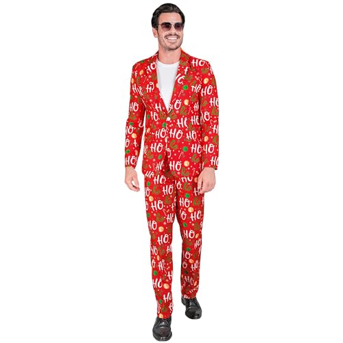 W WIDMANN MILANO Party Fashion - Kostüm Merry Christmas Anzug Herren, Jackett und Hose, Weihnachtsoutfit, Weihnachtsanzug W WIDMANN MILANO Party Fashion - Kostüm Merry Christmas Anzug Herren, Jackett und Hose, Weihnachtsoutfit, Weihnachtsanzug von W WIDMANN MILANO Party Fashion