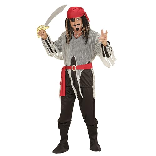 Widmann - Kostüm Pirat, Hemd, Hose, Gürtel, Stiefelbedeckung und Bandana, Seeräuber, Freibeuter, Karneval, Mottoparty Widmann - Kostüm Pirat, Hemd, Hose, Gürtel, Stiefelbedeckung und Bandana, Seeräuber, Freibeuter, Karneval, Mottoparty von W WIDMANN MILANO Party Fashion