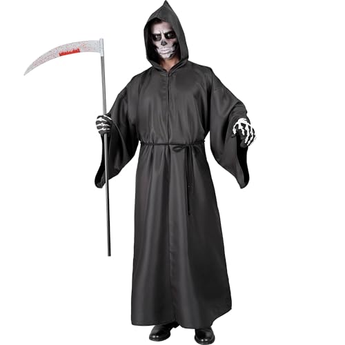 W WIDMANN MILANO Party Fashion - Kostüm Sensenmann, Robe mit Kapuze, Grim Reaper, Totengräber, Halloween Verkleidung W WIDMANN MILANO Party Fashion - Kostüm Sensenmann, Robe mit Kapuze, Grim Reaper, Totengräber, Halloween Verkleidung von W WIDMANN MILANO Party Fashion