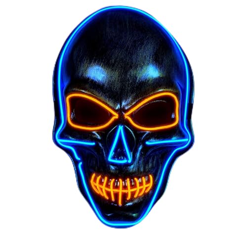 W WIDMANN MILANO Party Fashion - LED Maske Totenkopf, leuchtendes Gesicht, Schädel, Skelett, Dämon, Halloween W WIDMANN MILANO Party Fashion - LED Maske Totenkopf, leuchtendes Gesicht, Schädel, Skelett, Dämon, Halloween von W WIDMANN MILANO Party Fashion