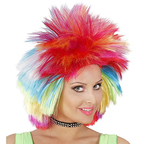 W WIDMANN MILANO Party Fashion M0796 - Perücke Rockstar, bunte Haare, Kunsthaar, Kurzhaarfrisuren, Kurzhaarperücke Damen von W WIDMANN MILANO Party Fashion
