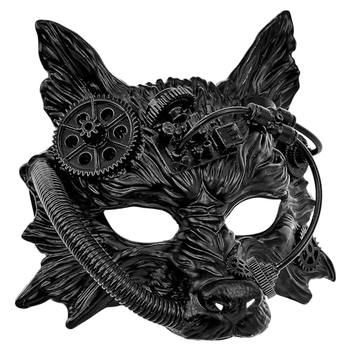W WIDMANN MILANO Party Fashion - Maske Steampunk für Erwachsene, Wolf oder Totenkopf, Accessoire für Karneval, Halloween W WIDMANN MILANO Party Fashion - Maske Steampunk für Erwachsene, Wolf oder Totenkopf, Accessoire für Karneval, Halloween von W WIDMANN MILANO Party Fashion