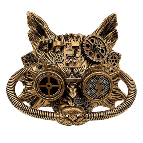 W WIDMANN MILANO Party Fashion - Maske Steampunk für Erwachsene, Wolf oder Totenkopf, Accessoire für Karneval, Halloween W WIDMANN MILANO Party Fashion - Maske Steampunk für Erwachsene, Wolf oder Totenkopf, Accessoire für Karneval, Halloween von W WIDMANN MILANO Party Fashion