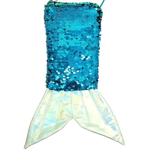 W WIDMANN MILANO Party Fashion - Meerjungfrauen Tasche mit Pailletten, Umhängetasche in Flossenform, Kostüm Accessoire von W WIDMANN MILANO Party Fashion