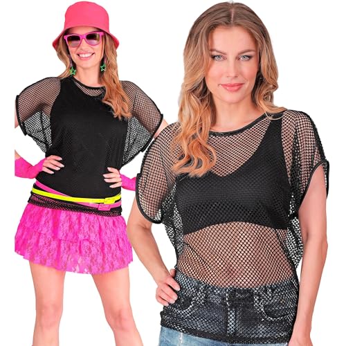 W WIDMANN MILANO Party Fashion - Netzoberteil für Damen, kurzarm Netzshirt, T-Shirt für Festival, Karneval W WIDMANN MILANO Party Fashion - Netzoberteil für Damen, kurzarm Netzshirt, T-Shirt für Festival, Karneval von W WIDMANN MILANO Party Fashion