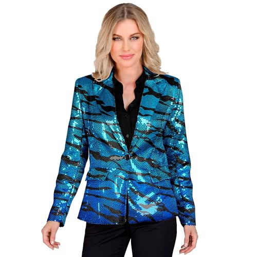 W WIDMANN MILANO Party Fashion - Party Fashion Blazer mit Pailletten für Damen, Schlagermove, Jackett, Animal Print, Festival, Faschingskostüme von W WIDMANN MILANO Party Fashion