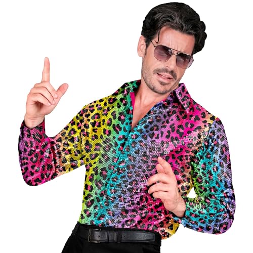 W WIDMANN MILANO Party Fashion - Party Fashion Pailletten Hemd für Herren, Disco Fever, Schlagermove, Animal Print, Herrenhemd W WIDMANN MILANO Party Fashion - Party Fashion Pailletten Hemd für Herren, Disco Fever, Schlagermove, Animal Print, Herrenhemd von W WIDMANN MILANO Party Fashion