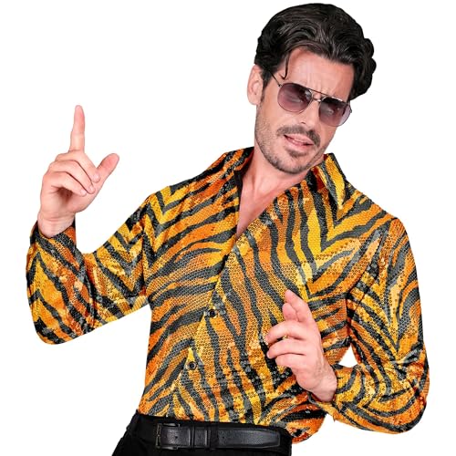 W WIDMANN MILANO Party Fashion - Party Fashion Pailletten Hemd für Herren, Disco Fever, Schlagermove, Animal Print, Herrenhemd W WIDMANN MILANO Party Fashion - Party Fashion Pailletten Hemd für Herren, Disco Fever, Schlagermove, Animal Print, Herrenhemd von W WIDMANN MILANO Party Fashion