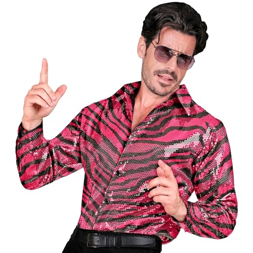 W WIDMANN MILANO Party Fashion - Party Fashion Pailletten Hemd für Herren, Disco Fever, Schlagermove, Animal Print, Herrenhemd W WIDMANN MILANO Party Fashion - Party Fashion Pailletten Hemd für Herren, Disco Fever, Schlagermove, Animal Print, Herrenhemd von W WIDMANN MILANO Party Fashion