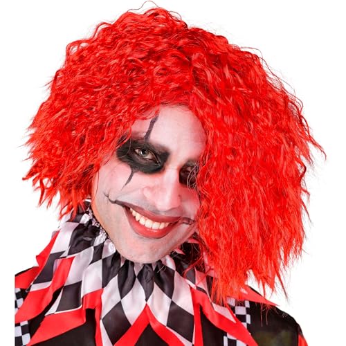W WIDMANN MILANO Party Fashion - Perücke Killer Clown, grün oder rot, Kunsthaar, Accessoire Horror Clown, Halloween Verkleidung W WIDMANN MILANO Party Fashion - Perücke Killer Clown, grün oder rot, Kunsthaar, Accessoire Horror Clown, Halloween Verkleidung von W WIDMANN MILANO Party Fashion
