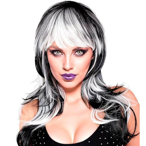 W WIDMANN MILANO Party Fashion - Perücke Vampir Königin aus Kunsthaar, Accessoire für Faschingskostüme und Halloween W WIDMANN MILANO Party Fashion - Perücke Vampir Königin aus Kunsthaar, Accessoire für Faschingskostüme und Halloween von W WIDMANN MILANO Party Fashion