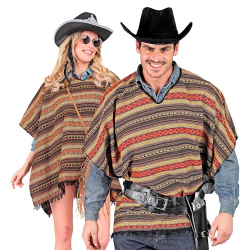 W WIDMANN MILANO Party Fashion - Poncho Mexikaner, 100 x 75 cm, wendbar, Überwurf, Cowboy, Cowgirl, Karneval W WIDMANN MILANO Party Fashion - Poncho Mexikaner, 100 x 75 cm, wendbar, Überwurf, Cowboy, Cowgirl, Karneval von W WIDMANN MILANO Party Fashion
