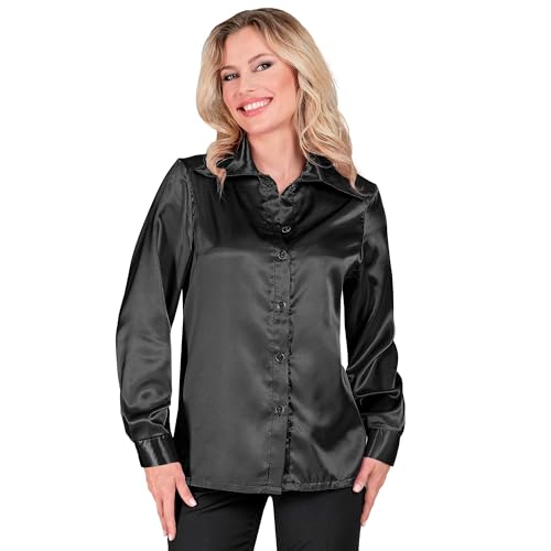 W WIDMANN MILANO Party Fashion - Satin Bluse für Damen, 70er Jahre Disco Fever, Retro Style, Schlagermove, Party Shirt, Damenhemd W WIDMANN MILANO Party Fashion - Satin Bluse für Damen, 70er Jahre Disco Fever, Retro Style, Schlagermove, Party Shirt, Damenhemd von W WIDMANN MILANO Party Fashion