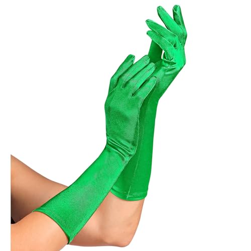 W WIDMANN MILANO Party Fashion - Satin Handschuhe mit Elasthan-Anteil, 1 Paar, Länge 40 cm, Accessoire, 20er Jahre, Karneval von W WIDMANN MILANO Party Fashion