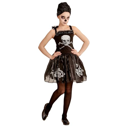 W WIDMANN MILANO Party Fashion - Schwarzes Tutu Kostüm Skullerina mit Totenkopf, Skelett Ballerina für Mädchen, Halloween, Karneval von W WIDMANN MILANO Party Fashion